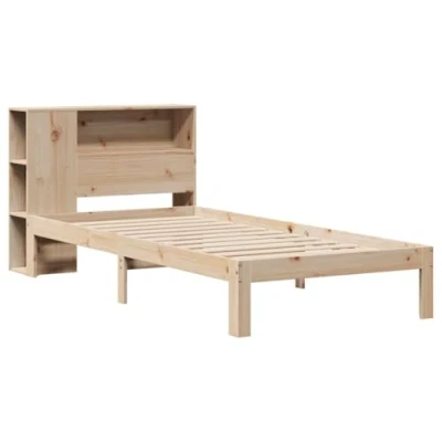 Afbeelding van vidaXL Bed met boekenkast zonder matras massief grenenhout 90x200 cm