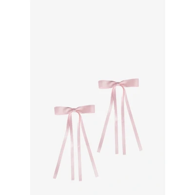 Afbeelding van Brushworks Satin HAIR BOW DUO Haaraccessoire, Dames, Maat: One Size, Pink