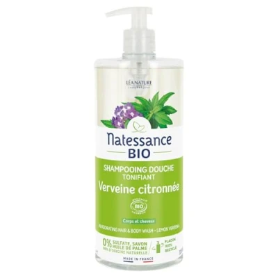 Afbeelding van Natessance Toniserende Douche Shampoo Citroen Verbena Biologisch 1 L