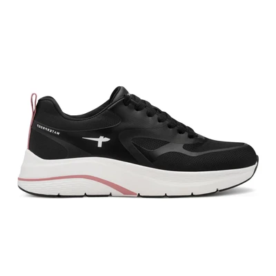 Afbeelding van Tamaris Sneakers laag, Dames, Maat: 40, Black Imitatieleer/ textiel
