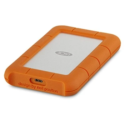 Afbeelding van LaCie Rugged USB C 1 TB, draagbare externe harde schijf, valbestendig, schokbestendig, stof, regen, voor Mac en pc, met zonder A kabel, STFR1000800
