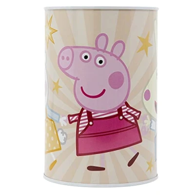 Afbeelding van Peppa Pig Spaarpot Metaal 430 ML Voor Kinderen 15x10 cm