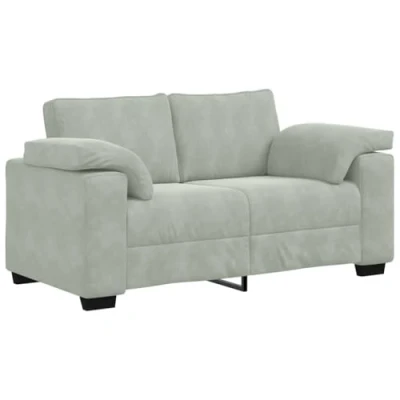 Afbeelding van vidaXL Loveseat bank 120 cm fluweel lichtgrijs