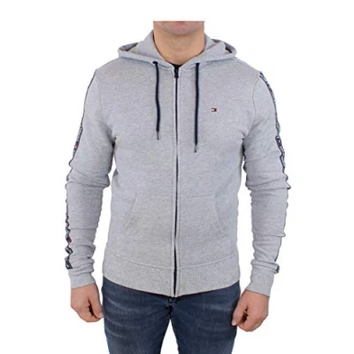 Image de Tommy Hilfiger Sweat à Capuche zippé Homme, Gris (Grey Heather), M