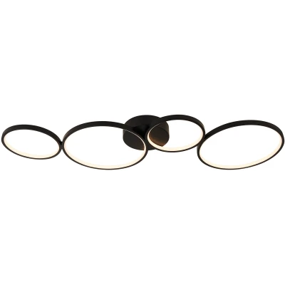 Afbeelding van Searchlight Cirque Plafondverlichting 98 X 32 5,5 Cm 34W Dimbare LED Incl. Mat Zwart En Wit