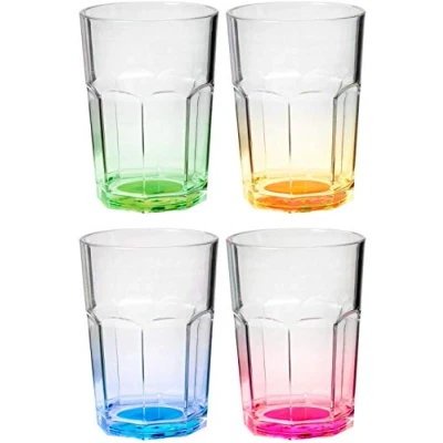 Afbeelding van BRUNNER Set van 4 octoglass gekleurde glazen