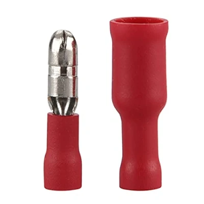 Afbeelding van Heschen 100 stuks vinyl stekker aansluitingen, geïsoleerd, 0,5 1,5 mm² (22 16 AWG), rood