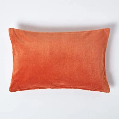 Afbeelding van Homescapes Oranje Fluwelen Kussenhoes 30 x 50 cm