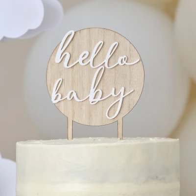 Afbeelding van Ginger ray taartversiering hello baby