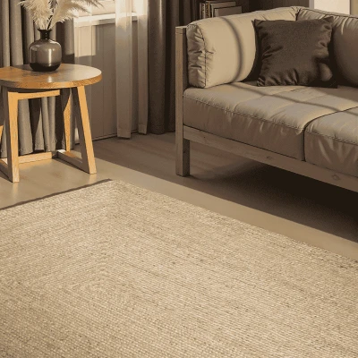 Afbeelding van Handgeweven Jute Vloerkleed Sharmila Creme 80x200 Cm Laagpolig Home Collectie Dekbed Discounter.nl