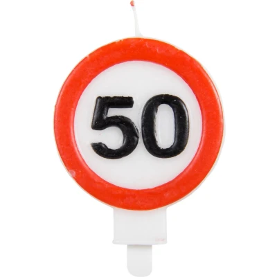 Afbeelding van Folat Candles Verkeersbord 50