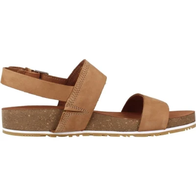 Afbeelding van Timberland Malibu Waves Bands Sandalen met plateauzool, Dames, Maat: 38.5, Saddle Nubukleer