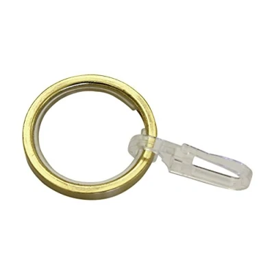 Afbeelding van Gardinia, set van 10 metalen ringen, mat messing, 0,4 x Ø 3,4 cm