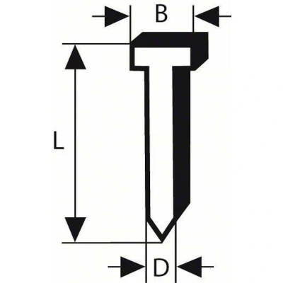 Image de BOSCH 2608200503 clou à tête fraisée SK64 1,6 x 40 16 mm, zingué (2500 pcs)