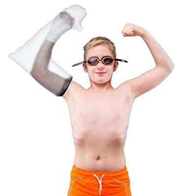 Afbeelding van Wchiuoe Gipsbeschermer voor kinderen, gipsbescherming, waterdicht, bescherming arm, gips, douche, bad, hand, pols, wond, bescherming, armvormdeken