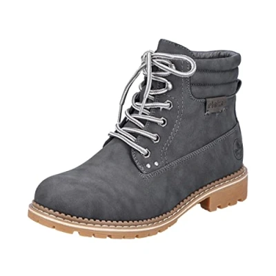 Afbeelding van Rieker Veterboots, Dames, Maat: 36, Gray Polyester