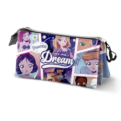 Afbeelding van Disney Drievoudig etui, één maat, Meerkleurige prinses, etui