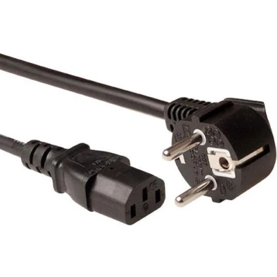Afbeelding van ACT AK5210 230V LSZH Stroomkabel CEE7/7 Male (Haaks)/C13 Zwart 1,5 meter