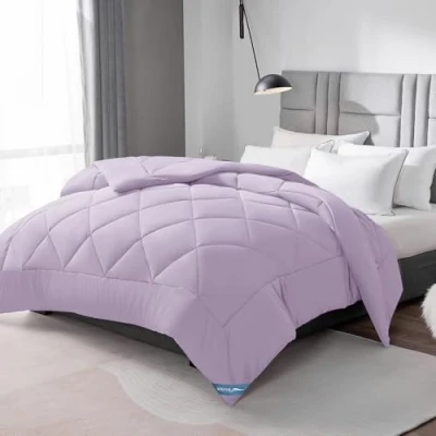 Afbeelding van WAVVE dekbed voor vierkant en half vier seizoenen winterdekbed 200 x cm van synthetische microvezel, lila