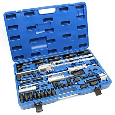 Afbeelding van WilTec CDI injectortrekkerset, 40 stuks, set met 3 schuifhamer en garageadapter, probleemoplossing