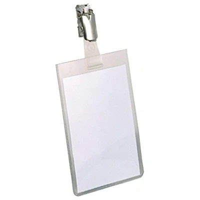 Image de Durable réf 8002 badge avec clip pivotant 90 mm x 60 lot de 25 134529