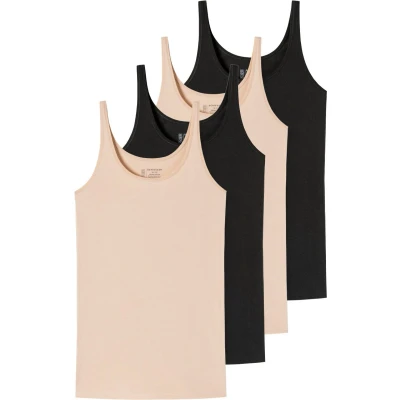 Afbeelding van Schiesser Dames onderhemd 4 pack 95/5 organic cotton