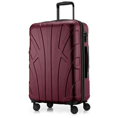 Afbeelding van Suitline Harde koffer met uitbreidbare hardshell hoes, TSA, (S, M &amp; L), zwart, Bordeaux, 66 cm