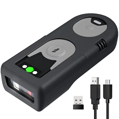 Afbeelding van Inateck BCST 43 1D Bluetooth barcodescanner met 2,4 GHz USB adapter leest barcodes van schermen, exclusieve sneltoetsen,