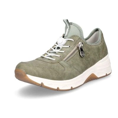 Afbeelding van Rieker Sneakers laag, Dames, Maat: 39, Grün Textiel/ synthetisch