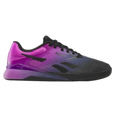 Afbeelding van Reebok NANO X5 Trainingsschoen, Dames, Maat: 37, Black/twilight purple/purple rave Textiel/ synthetisch