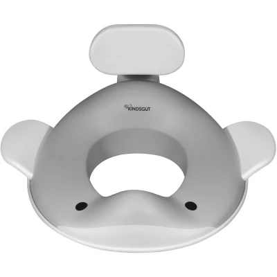 Afbeelding van WC bril verkleiner walvis Kindsgut brilverkleiner donkergrijs voor standaard toilet zindelijkheidstraining