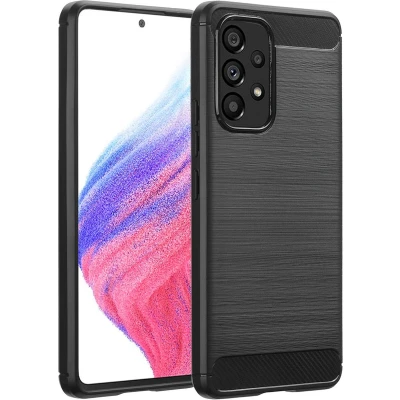 Afbeelding van imoshion Hoesje Geschikt voor Samsung Galaxy A53 Siliconen Brushed Backcover Zwart