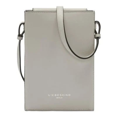 Afbeelding van LIEBESKIND BERLIN Leren Schoudertas Telefoontasje Hilla Mobile Pouch Steel Taupe