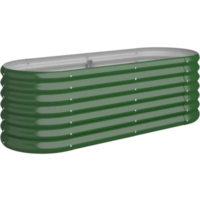 Afbeelding van Plantenbak 114x40x36 cm gepoedercoat staal groen