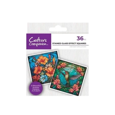 Afbeelding van CC Printed Acetate Pad Stained Glass Effect Squares