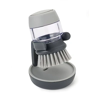 Image de Brosse à vaisselle Joseph Palm Scrub avec réservoir intégré