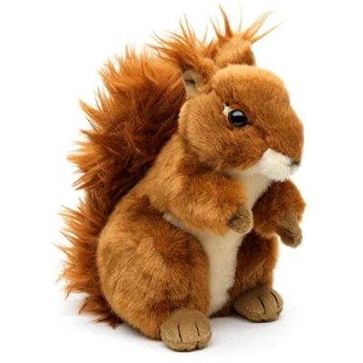Afbeelding van Uni Toys Staande eekhoorn 17 cm (hoogte) pluche knuffel