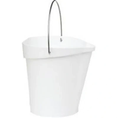 Afbeelding van Vikan Emmers En Deksels 12 Liter Emmer Van Polypropyleen Roestvrij Staal 325x330x330mm Wit