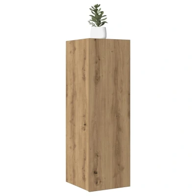 Afbeelding van Tv meubel 30,5x30x90 cm bewerkt hout artisanaal eikenkleurig
