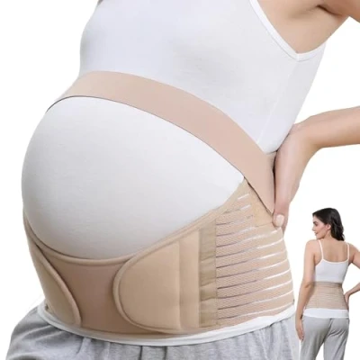 Afbeelding van Neotech Care Zwangerschapsgordel voor zwangere vrouwen, lendensteun en buiksteun (beige, XL)