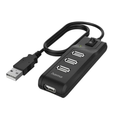 Afbeelding van Hama Usb Hub 4 Poorts 2.0 480 Mbit/S Aan/Uit Schakelaar