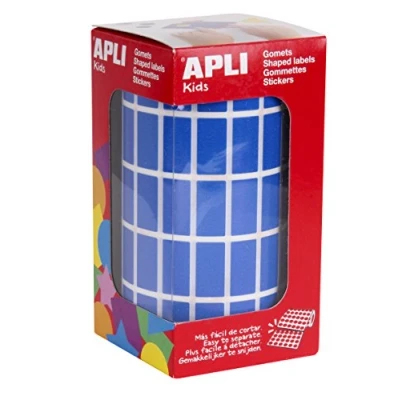 Image de Gommettes rouleau Rectangle 2x1cm Bleu x 3 540 APLI AGIPA