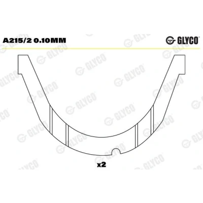 Afbeelding van GLYCO A215/2 0.10mm Afstandsschijf, krukas RENAULT: Super 5 Hatchback