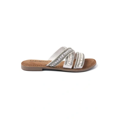 Afbeelding van Lazamani Muiltjes, Dames, Maat: 37, White Leer