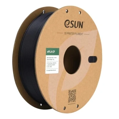 Afbeelding van eSUN ePLA CF PLA filament 1,75 mm, filament, geladen, van koolstofvezel, maatnauwkeurigheid +/ 0,03 spoel 1 kg (2,2 lbs) voor 3D FDM printers, paars