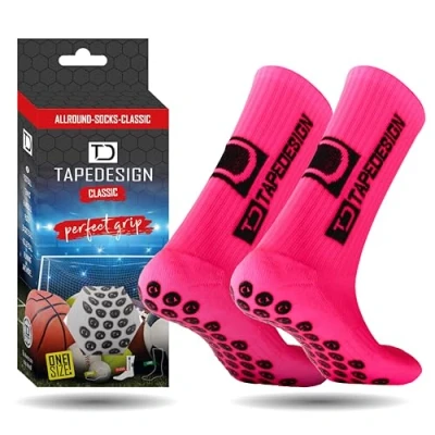 Afbeelding van Tapedesign Allround Classic Gripsokken Fluo Roze Maat: 37 48