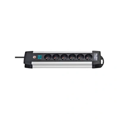 Afbeelding van Brennenstuhl Premium Alu Line stekkerdoos 6 voudig 3 m H05VV F 3G1,5 penaarde