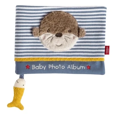 Afbeelding van Fehn otter fotoalbum Ontdek, verkennen, voelen: Gezichten onthouden en namen leren door te spelen met het stoffen fotoboek Insteekalbum voor baby&#039;s peuters vanaf 0 plusmaanden