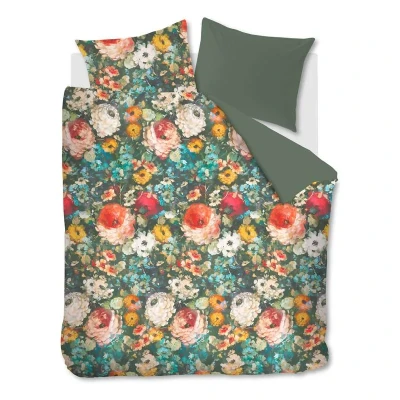 Afbeelding van At Home by BeddingHouse History dekbedovertrek Lits Jumeaux 240x200/220 Groen