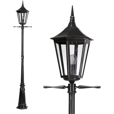 Afbeelding van KS Verlichting lantaarn Zeist tuinlamp Klassiek Zwart E27